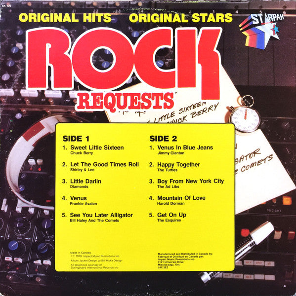 Various : Rock Requests - Original Hits, Original Stars (LP, Album, Comp)