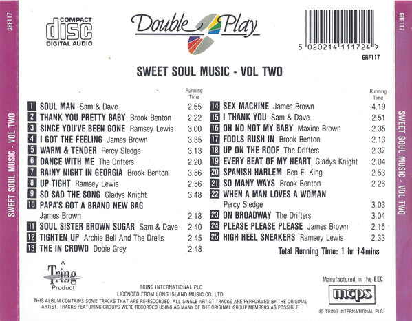 Various : Sweet Soul Music (Volume 2) (CD, Comp)