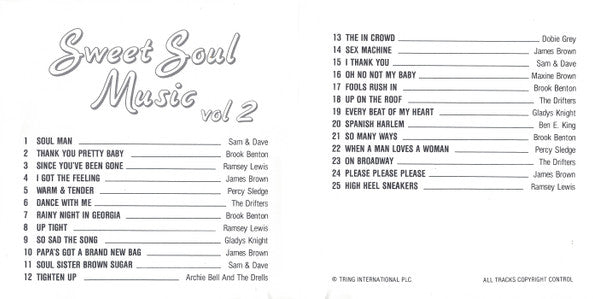 Various : Sweet Soul Music (Volume 2) (CD, Comp)