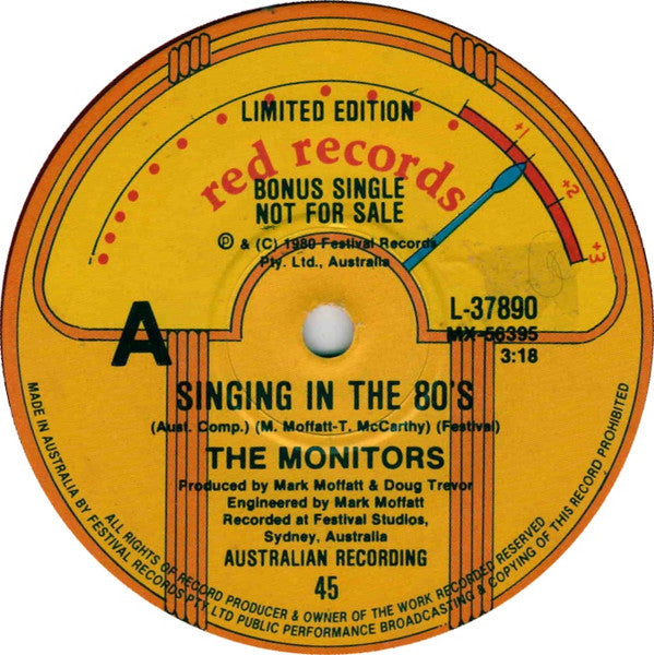 The Monitors (2) : Singing In The 80's (7", Ltd, Red)