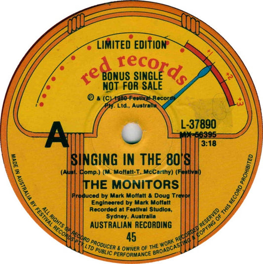 The Monitors (2) : Singing In The 80's (7", Ltd, Red)