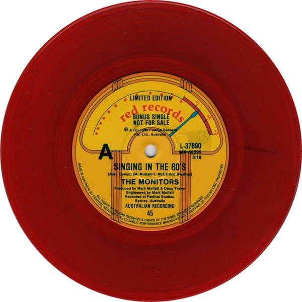 The Monitors (2) : Singing In The 80's (7", Ltd, Red)