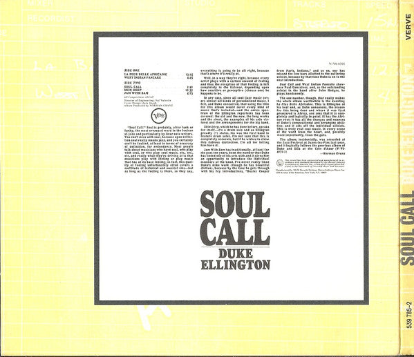 Duke Ellington : Soul Call (CD, Album, RE, RM)