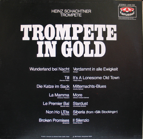 Heinz Schachtner : Trompete In Gold (LP)