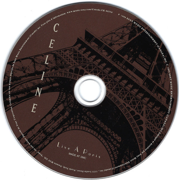 Céline Dion : Live A Paris (CD, Album)