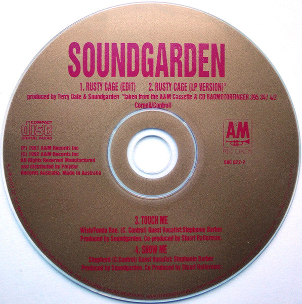Soundgarden : Rusty Cage (CD, Single, Car)
