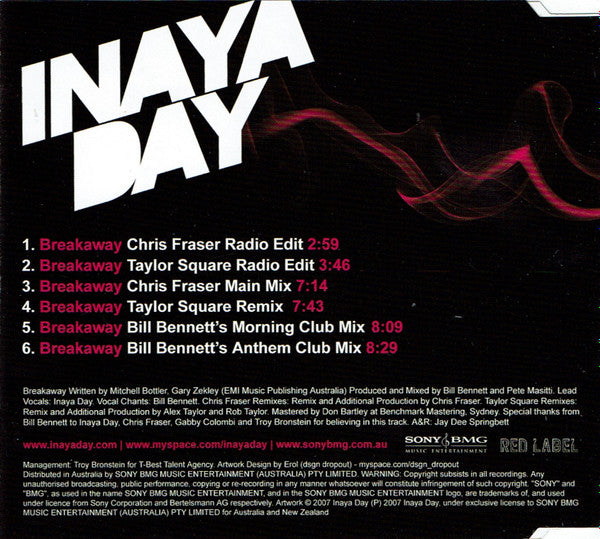 Inaya Day : Breakaway (CD, Single)