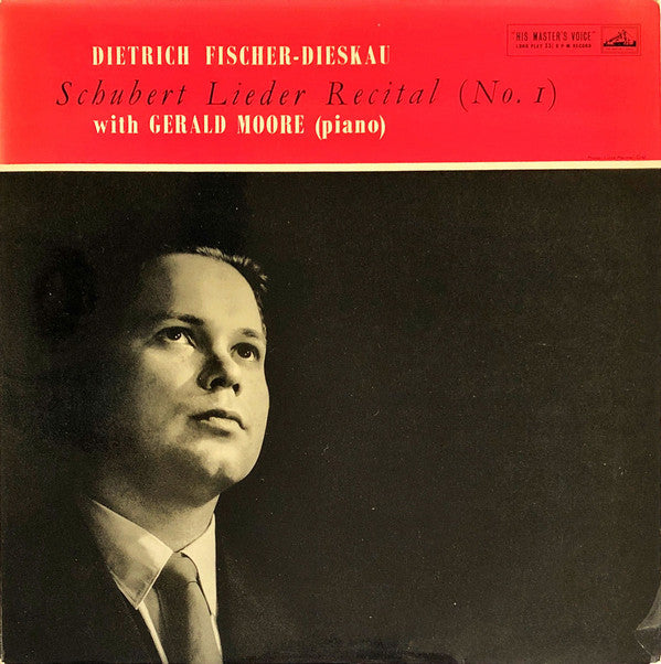 Dietrich Fischer-Dieskau, Gerald Moore : Schubert Lieder Recital (No. 1) (LP, Album, Mono, Red)