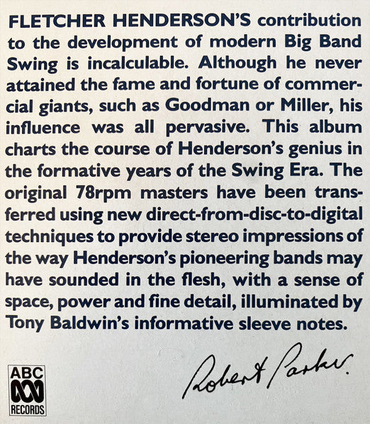 Fletcher Henderson : Great Original Performances 1929 To 1937 (LP, Comp)