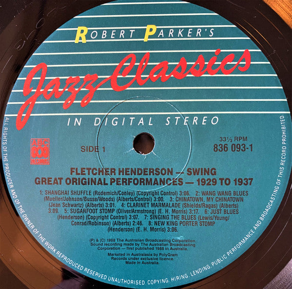 Fletcher Henderson : Great Original Performances 1929 To 1937 (LP, Comp)