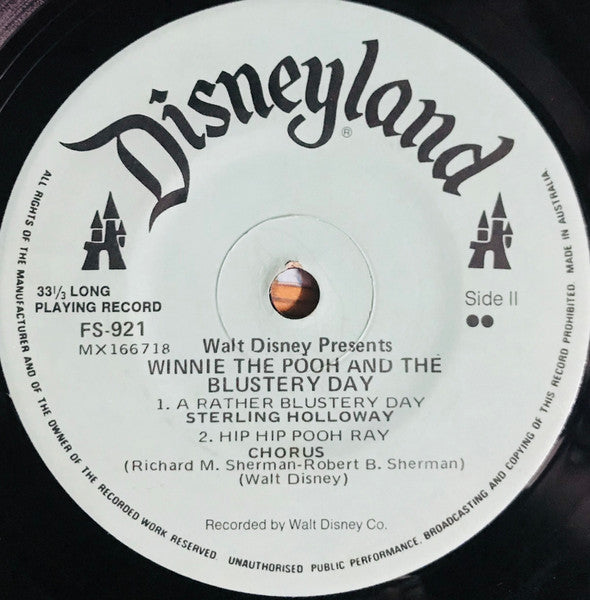 Various : Winnie The Pooh And The Blustery Day (7", EP)