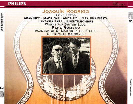 Pepe Romero, Joaquín Rodrigo, Sir Neville Marriner, The Academy Of St. Martin-in-the-Fields : Conciertos/Works For Guitar Solo (3xCD, Comp, RE)