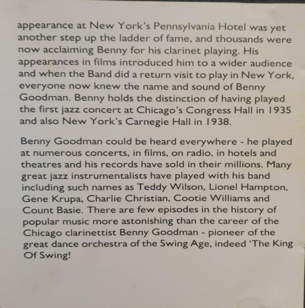 Benny Goodman : The King Of Swing (CD, Comp, RM)