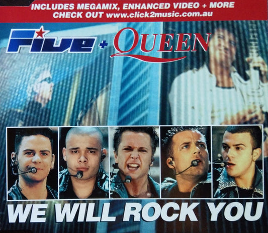 Five + Queen : We Will Rock You (CD, Single, Enh)