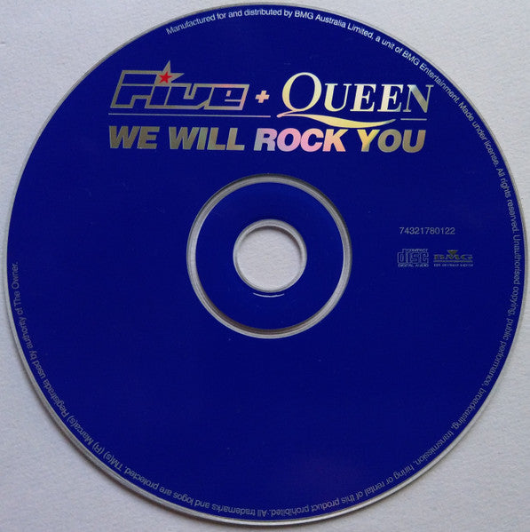 Five + Queen : We Will Rock You (CD, Single, Enh)