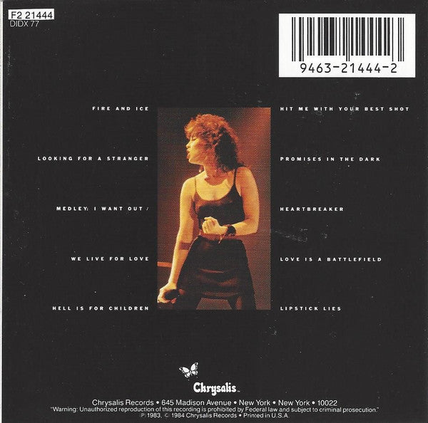 Benatar* : Live From Earth (CD, Album)