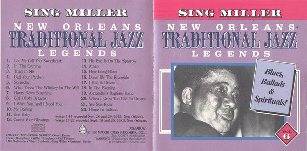 Sing Miller : Blues, Ballads & Spirituals! (CD)