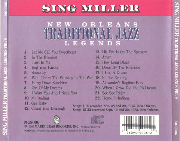 Sing Miller : Blues, Ballads & Spirituals! (CD)