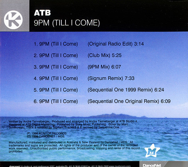 ATB : 9PM (Till I Come) (CD, Maxi)