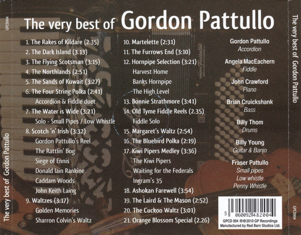 Gordon Pattullo : The Very Best Of Gordon Pattullo (CD, Album)