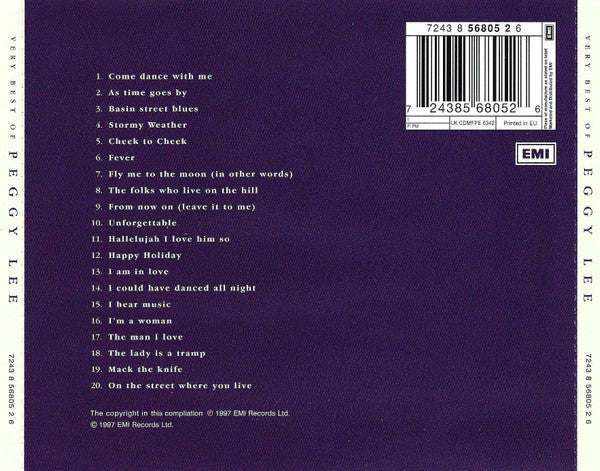 Peggy Lee : The Very Best Of Peggy Lee (CD, Comp)