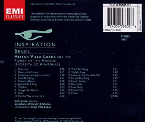Heitor Villa-Lobos, Bidú Sayão, Symphony Of The Air And Chorus* : Inspiration - Brazil / Heitor Villa-Lobos: Forest Of The Amazon (CD, RM)