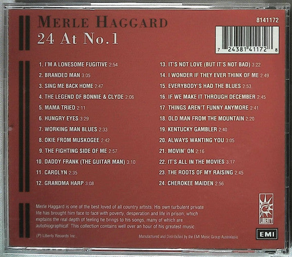 Merle Haggard : 24 At No.1 (CD, Comp)