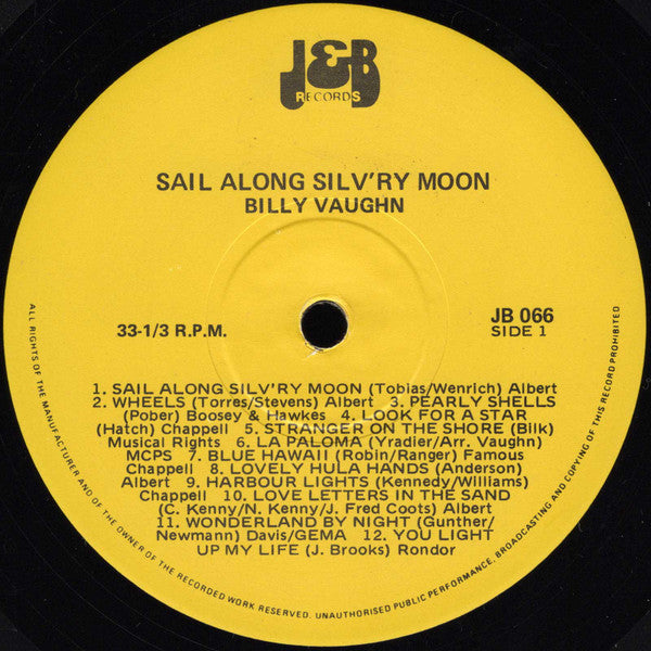 Billy Vaughn And His Orchestra : Sail Along Silv'ry Moon (LP, Comp)