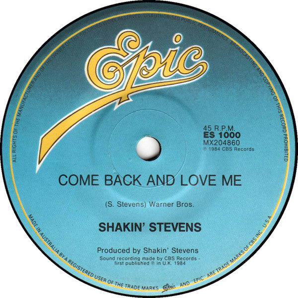Shakin' Stevens : A Letter To You (7", Single)