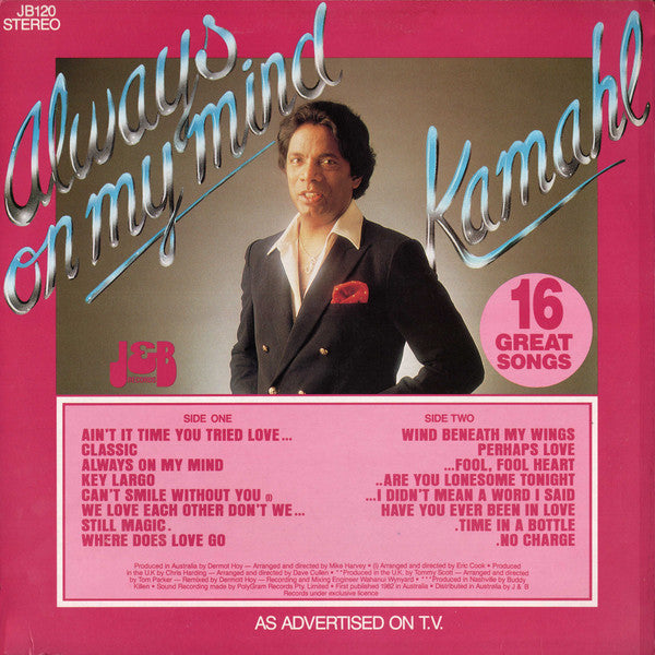 Kamahl : Always On My Mind (LP, Album)