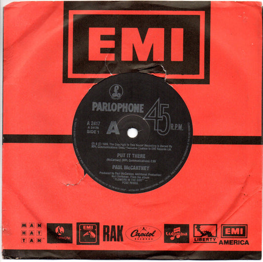 Paul McCartney : Put It There (7", Single)