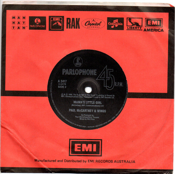 Paul McCartney : Put It There (7", Single)