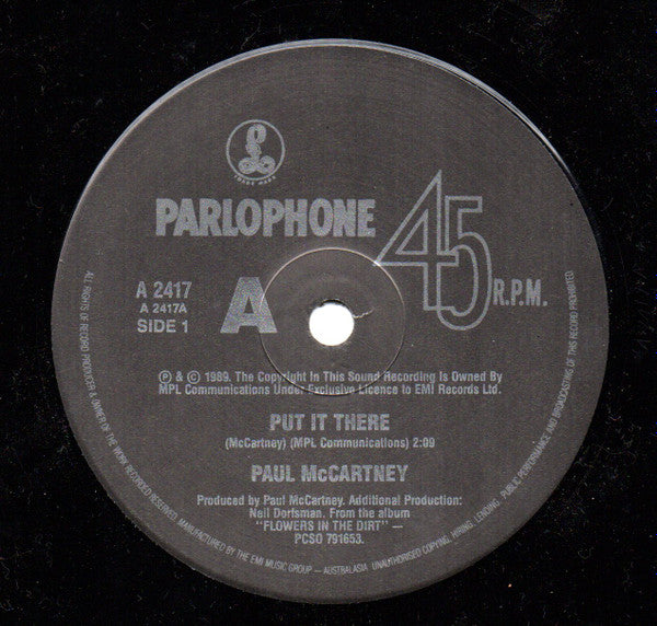 Paul McCartney : Put It There (7", Single)