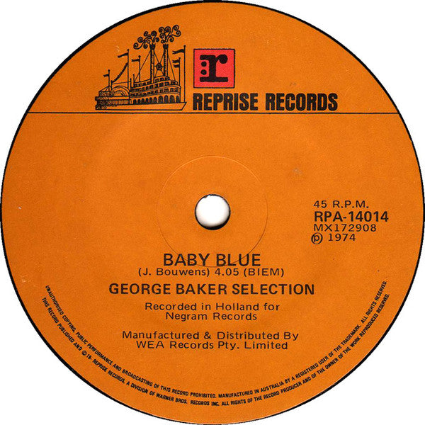 George Baker Selection : Baby Blue (7", Single)