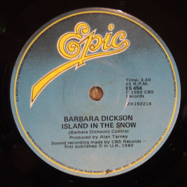 Barbara Dickson : January  February (7", Single)