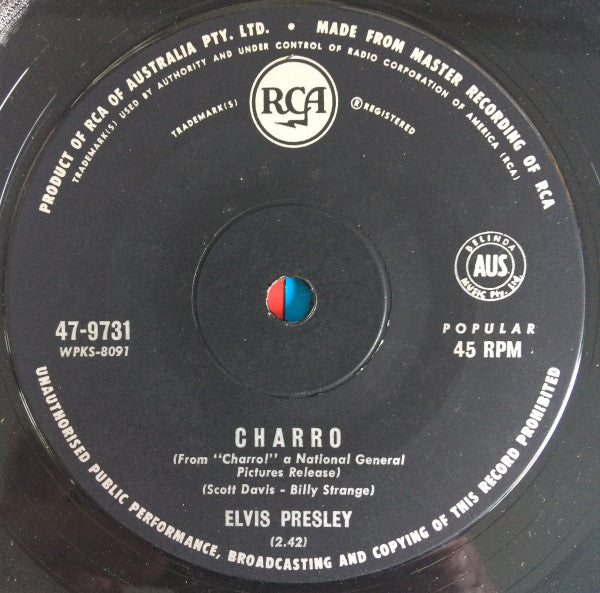 Elvis* : Charro / Memories  (7", Single)