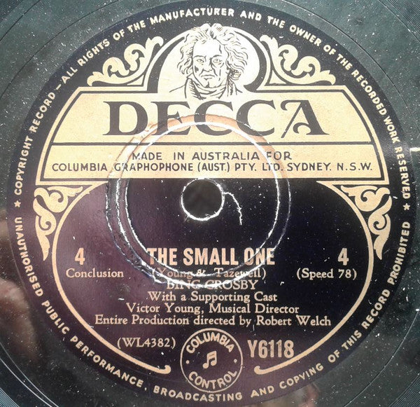 Bing Crosby : The Small One Part 1 & 4 (Shellac, 10")