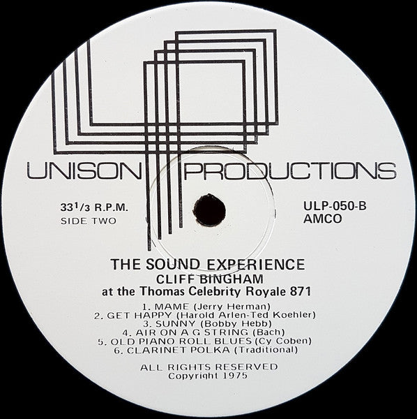 Cliff Bingham : The Sound Experience (LP, Album)