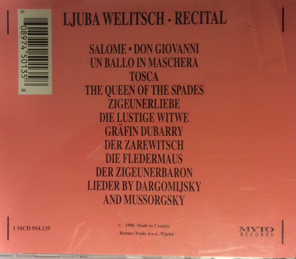Ljuba Welitsch : Recital (CD, Album)
