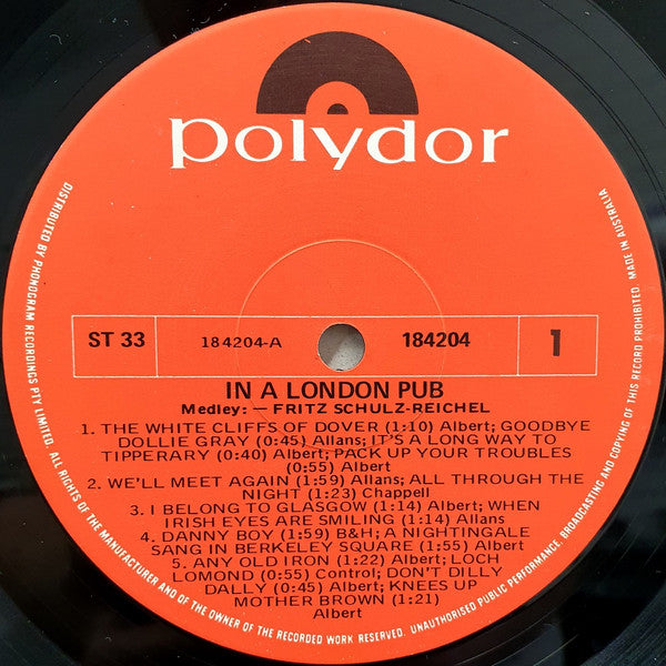 Fritz Schulz-Reichel & His Orchestra : In A London Pub (LP)