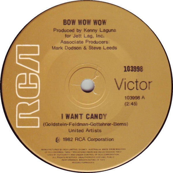 Bow Wow Wow : I Want Candy (7", Single, Gen)