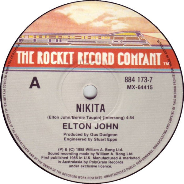 Elton John : Nikita (7", Single)