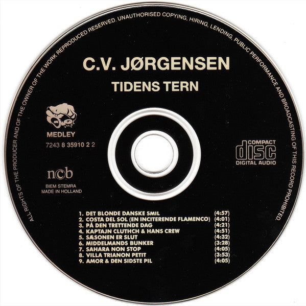 C. V. Jørgensen : Tidens Tern (CD, Album, RE,  EM)