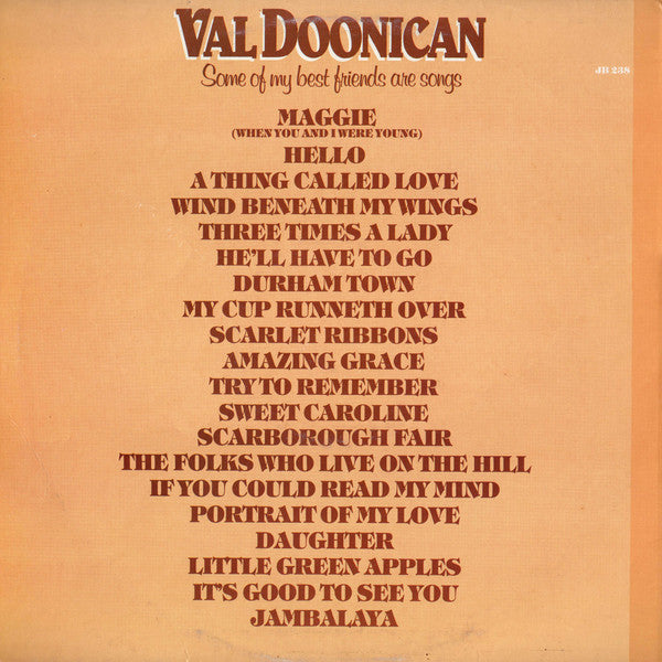 Val Doonican : Some Of My Best Friends Are Songs (LP, Album)