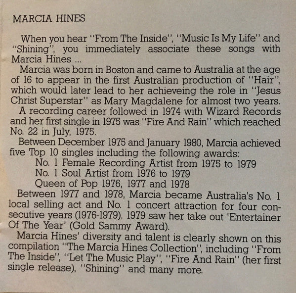 Marcia Hines : The Marcia Hines Collection (CD, Comp, RE)