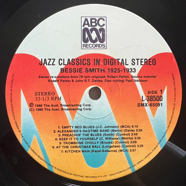 Bessie Smith : Bessie Smith (Great Original Performances 1925 - 1933) (LP, Comp)