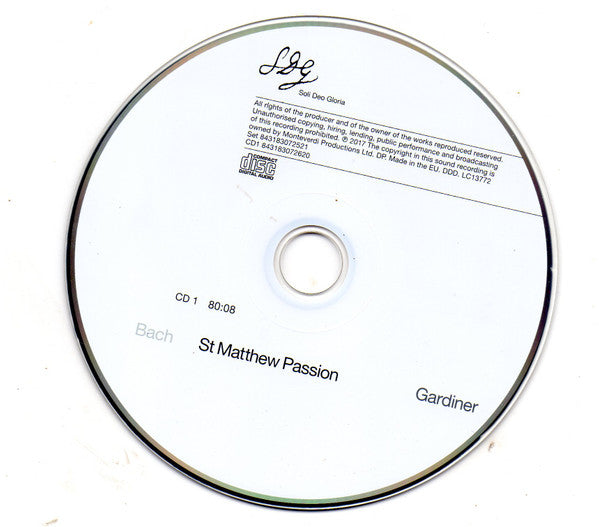 Bach*, Gardiner* : St Matthew Passion (2xCD)