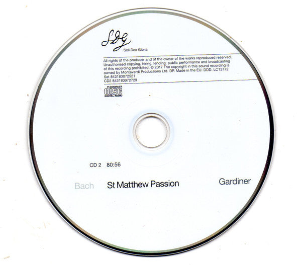 Bach*, Gardiner* : St Matthew Passion (2xCD)