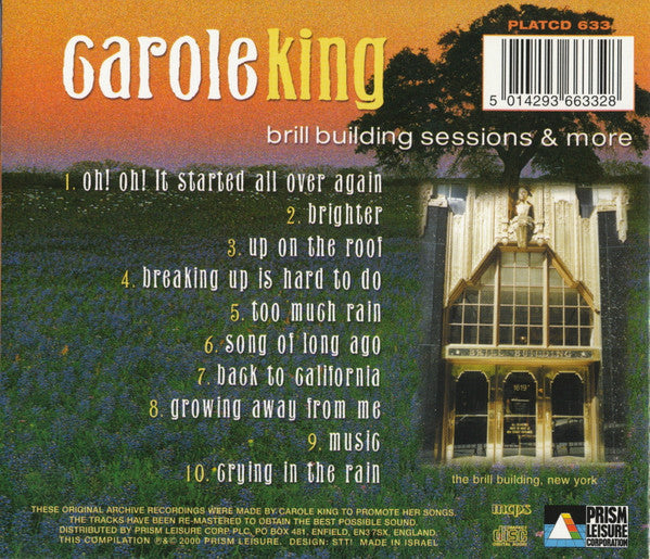 Carole King : Brill Building Sessions & More (CD, Comp, RM)
