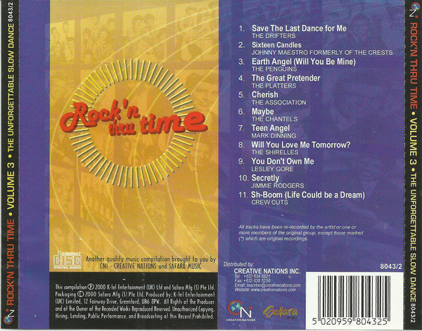 Various : Rock'n Thru Time Volume 3 - The Unforgettable Slow Dance (CD, Comp)
